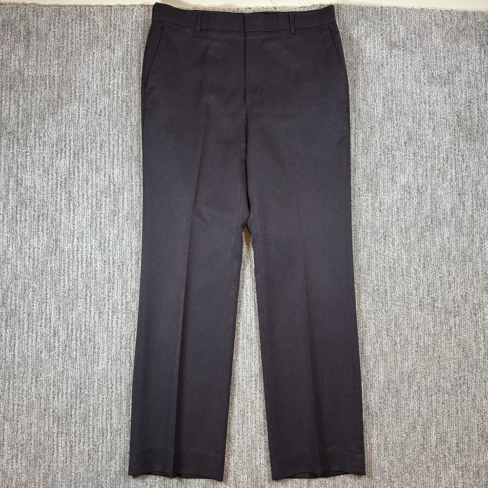 Vtg 80s Levi's Action Slacks Pants Mens 32x29 Purple Talon Zip Regular Fit Dress